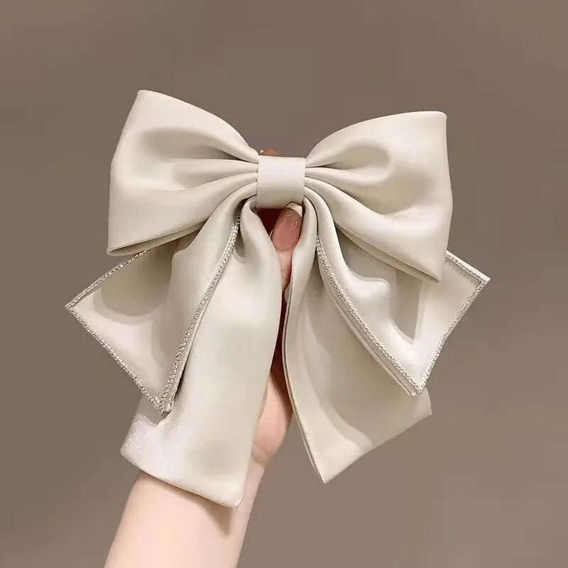 Presilha Laço Champanhe Cetim Strass