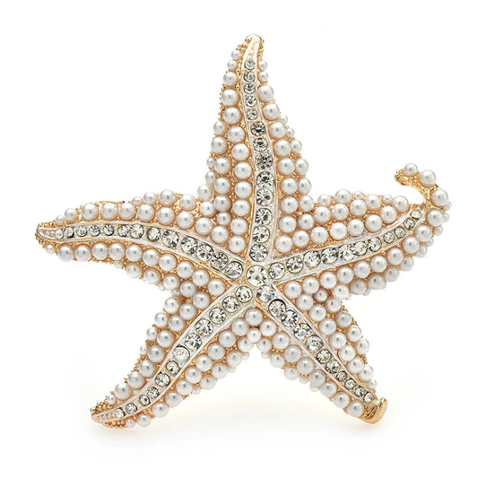 Broche Estrela Perolada